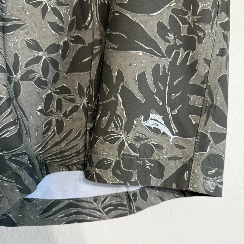 Tommy Bahama Swim Trunk Men's 40 Green Tropical Print 8.5